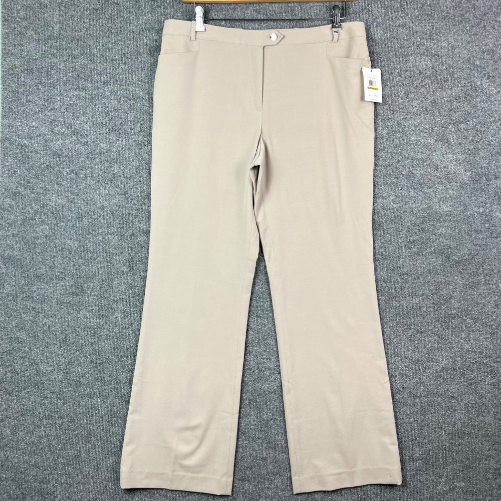 Calvin Klein Women's Flat Front Straight Leg Modern Fit Dress Pants Size 14